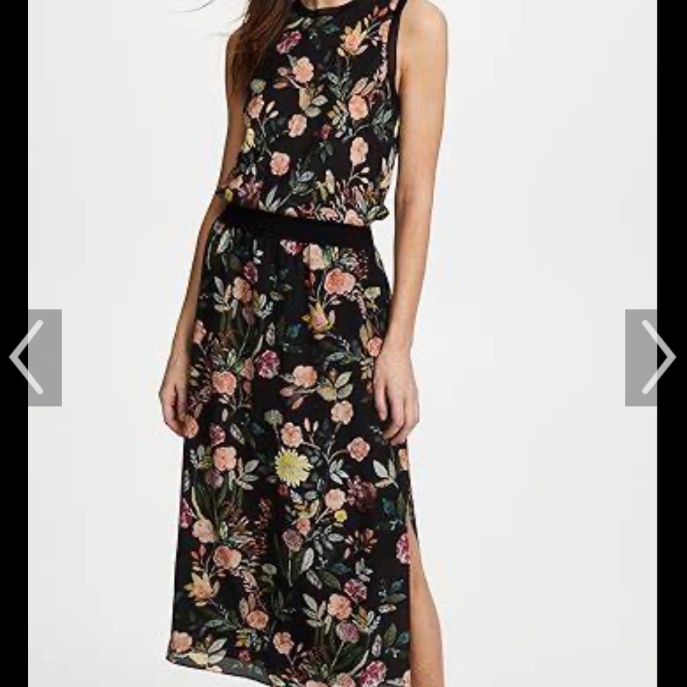 Theory Lewie Sleeveless Floral Dress, Size M